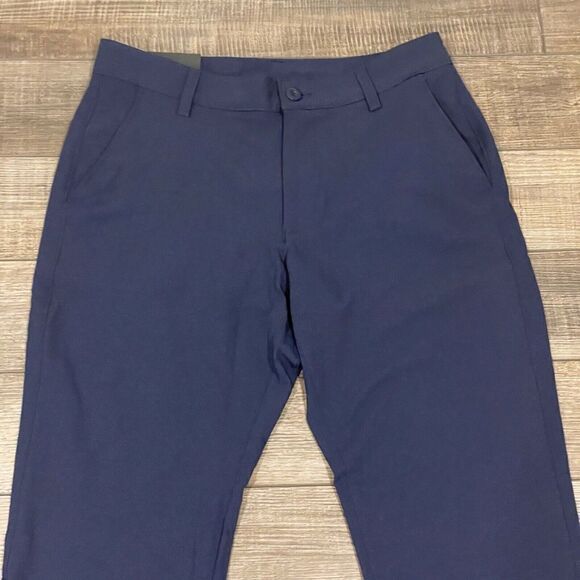 Under Armour Mens Tech Flat Front Performance Golf StraightPants Navy Blue 32x30 - Picture 4 of 14